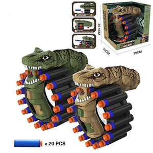 تفنگ اسباب بازی تیر فومی دایناسور 9218 DINOSAUR SOFT BULLET GUN